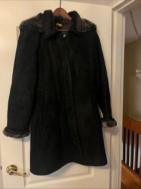 Studio Milano Black Shearling Coat